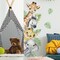 44.88 x 11.75" Watercolor Jungle Animal Wall Decals – Elephant, Lion & Monkey Stickers for Nursery, Playroom & Classroom Decor